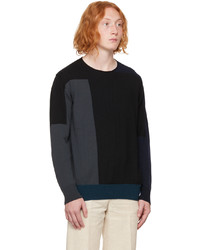 Comme des Garcons Homme Black Colorblocked Sweater