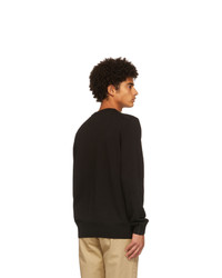 Lacoste Black Cotton Crewneck Sweater