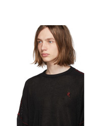 Raf Simons Black Cropped Sweater
