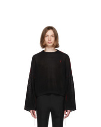 Raf Simons Black Cropped Sweater