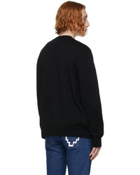 Marcelo Burlon County of Milan Black Cross Logo Patch Sweater