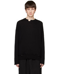 Isabel Benenato Black Cutout Sweater