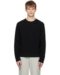 Solid Homme Black Diagonal Detail Sweater