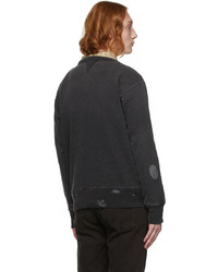 RRL Black Distressed Sweater