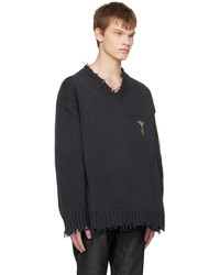 Doublet Black Distressed Sweater