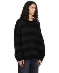 Mastermind World Black Distressed Sweater