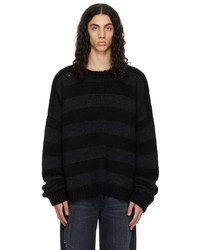 Mastermind World Black Distressed Sweater