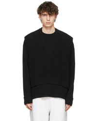 Wooyoungmi Black Double Layer Knit Sweater
