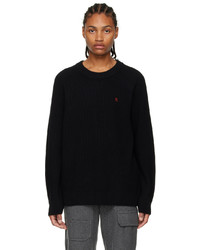 Helmut Lang Black Embroidered Sweater