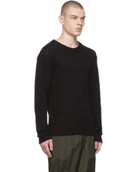 AMOMENTO Black Fancy Pullover Sweater