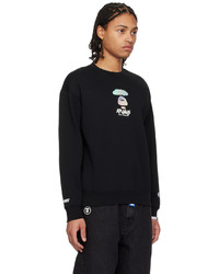 AAPE BY A BATHING APE Black Graphic Sweater
