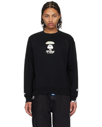 Men's Black Crew-neck Sweater, Grey Turtleneck, Navy Jeans, Black ...