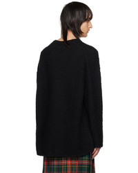 Comme Des Garcons Homme Plus Black Intarsia Sweater
