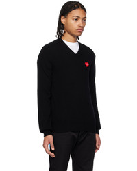 Comme Des Garcons Play Black Invader Edition Heart Sweater