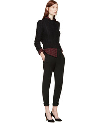 Isabel Marant Black Irish Knit Gracie Sweater