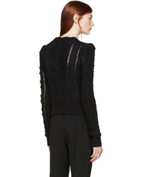 Isabel Marant Black Irish Knit Gracie Sweater