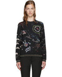 Valentino Black Jacquard Astro Sweater