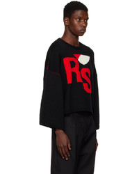Raf Simons Black Jacquard Rs Sweater