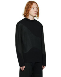 LGN Louis Gabriel Nouchi Black Jacquard Sweater