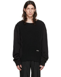 C2h4 Black Knit Sweater
