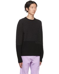 Versace Black La Greca Sweater