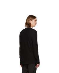 Hugo Black Linen Crewneck Sweater
