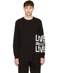 Neil Barrett Black Live And Let Live Sweatshirt