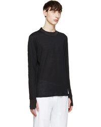 Satisfy Black Long Wool T Shirt