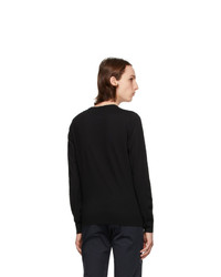 Isaia Black Merino Sweater