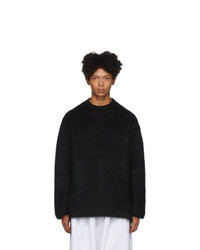 SASQUATCHfabrix. Black Mohair Crewneck Sweater