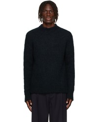 Jil Sander Black Mohair Wool Sweater