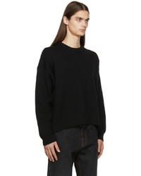 PACO RABANNE Black Oversized Asymmetrical Sweater