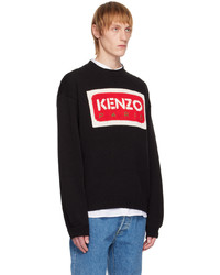 Kenzo Black Paris Intarsia Sweater