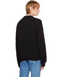 Kenzo Black Paris Intarsia Sweater