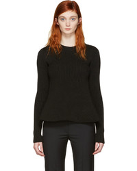 MM6 MAISON MARGIELA Black Peplum Sweater
