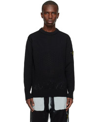 Stone Island Black Perforated Sweater