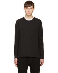 Attachment Black Raw Edges Sweatshirt