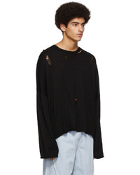 Jieda Black Rayon Sweater