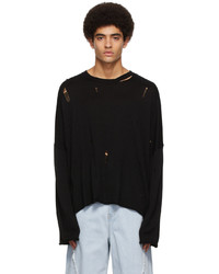 Jieda Black Rayon Sweater
