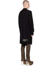 Rick Owens Black Recycled Cashmere Tommy Sweater