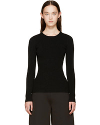 Opening Ceremony Black Ribbed Knit Sweater