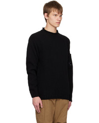 C.P. Company Black Rolled Edge Sweater