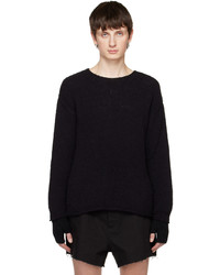 Isabel Benenato Black Round Neck Sweater