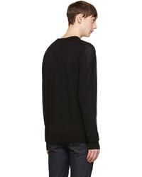Balmain Black Side Zip Sweater