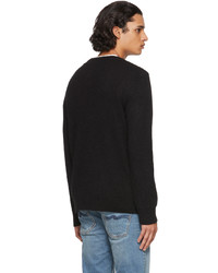 Nudie Jeans Black Solid Hampus Sweater
