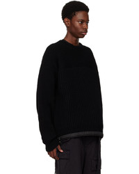 Sacai Black Sports Mix Sweater