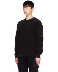 C.P. Company Black Textured Sweater