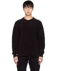 C.P. Company Black Textured Sweater