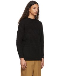Toogood Black The Ploughman Crewneck Sweater