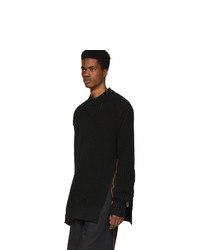 Jil Sander Black Vented Sweater